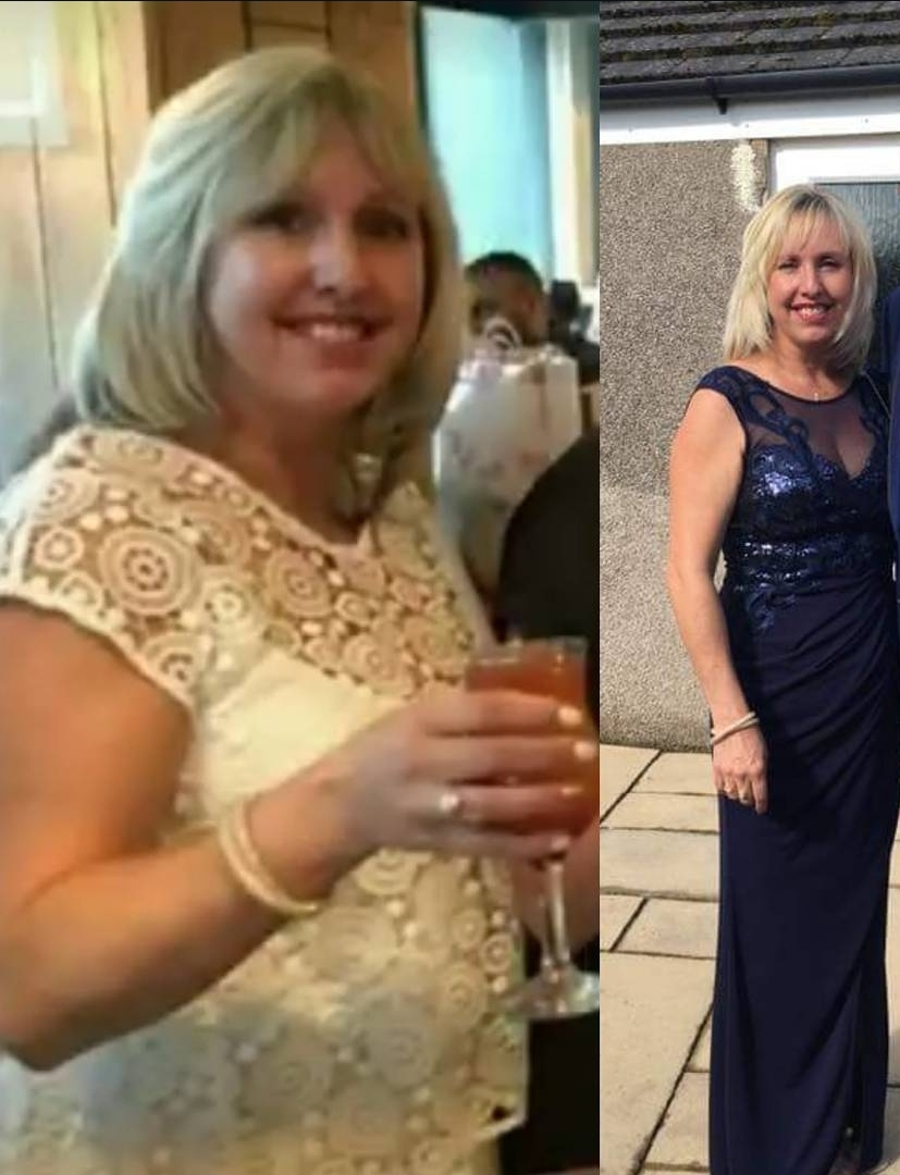 Helen's before and after training with Cee